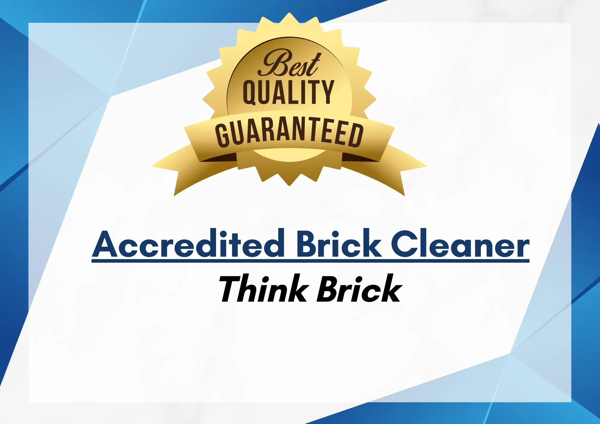 Accredited Brick Cleaner - Professional Pressure Wash