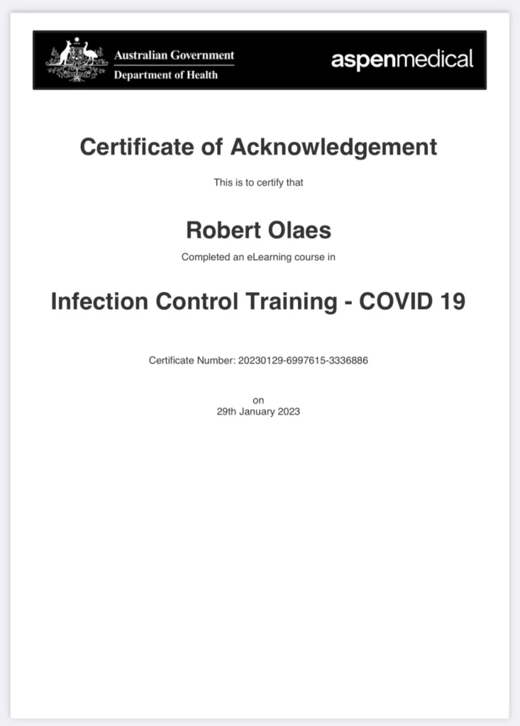 Professional Pressure Wash - Infection Control Certification